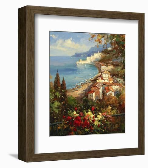 Harbor From A Distance-Axiano-Framed Art Print
