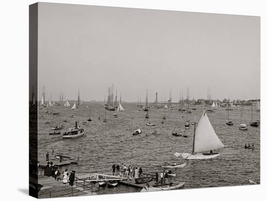 Harbor from Crocker Park, Marblehead, Mass.-null-Stretched Canvas