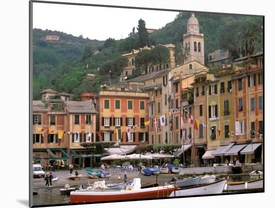 Harbor Front, Portofino, Riviera di Levante, Liguria, Italy-Walter Bibikow-Mounted Photographic Print