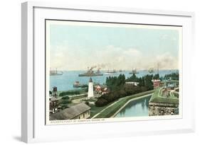 Harbor, Hampton Roads-null-Framed Art Print