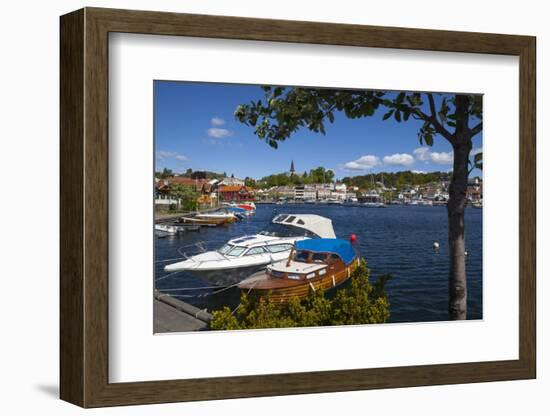 Harbor in Idyllic Grimstad, Sorlandet, Aust-Agder, Norway, Scandinavia, Europe-Doug Pearson-Framed Photographic Print