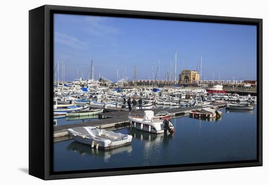 Harbor, Marina, Porto Maurizio, Imperia, Liguria, Italian Riviera, Italy, Europe-Wendy Connett-Framed Stretched Canvas