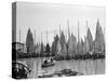 Harbor of Chinese Boats-null-Stretched Canvas