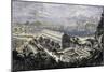 Harbor of Hong Kong. 1858-null-Mounted Giclee Print