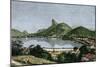 Harbor of Rio De Janeiro, Brazil, 1870s-null-Mounted Giclee Print