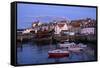 Harbor on Fife Coast-Vittoriano Rastelli-Framed Stretched Canvas