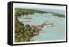 Harbor, Put-in-Bay, Ohio-null-Framed Stretched Canvas