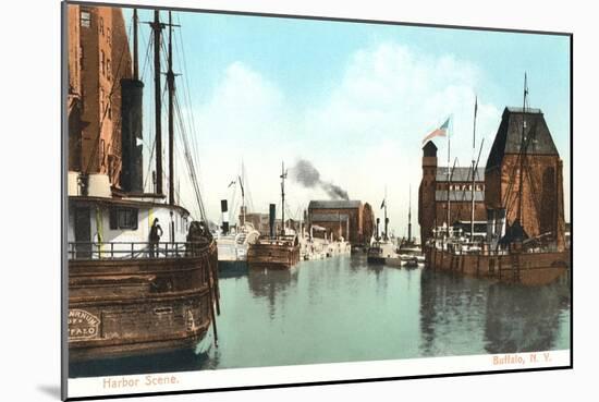 Harbor Scene, Buffalo-null-Mounted Art Print