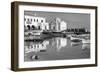 Harbor Scene with Small Boats and Whitewash Church in Greece., 1930 (Photo)-Maynard Owen Williams-Framed Giclee Print