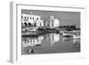 Harbor Scene with Small Boats and Whitewash Church in Greece., 1930 (Photo)-Maynard Owen Williams-Framed Giclee Print