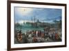 Harbor Scene with St. Paul's Departure from Caesarea, 1596-Jan the Elder Brueghel-Framed Giclee Print