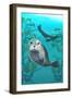 Harbor Seals-Lantern Press-Framed Art Print