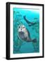 Harbor Seals-Lantern Press-Framed Art Print