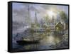 Harbor Town-Nicky Boehme-Framed Stretched Canvas