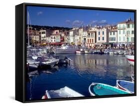 Harbor View, Cassis, France-Walter Bibikow-Framed Stretched Canvas