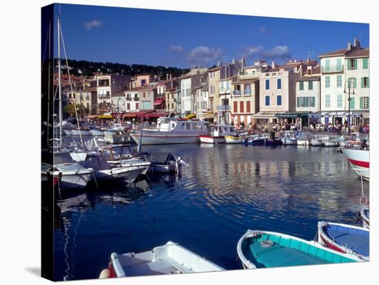 Harbor View, Cassis, France-Walter Bibikow-Stretched Canvas