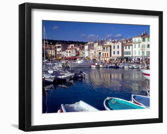 Harbor View, Cassis, France-Walter Bibikow-Framed Premium Photographic Print
