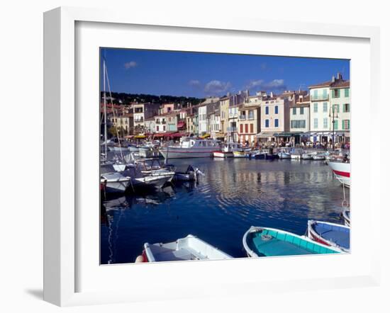 Harbor View, Cassis, France-Walter Bibikow-Framed Premium Photographic Print