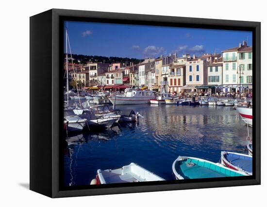 Harbor View, Cassis, France-Walter Bibikow-Framed Stretched Canvas