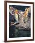 Harbor View of Hillside Town of Riomaggiore, Cinque Terre, Italy-Julie Eggers-Framed Photographic Print