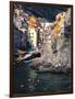 Harbor View of Hillside Town of Riomaggiore, Cinque Terre, Italy-Julie Eggers-Framed Photographic Print