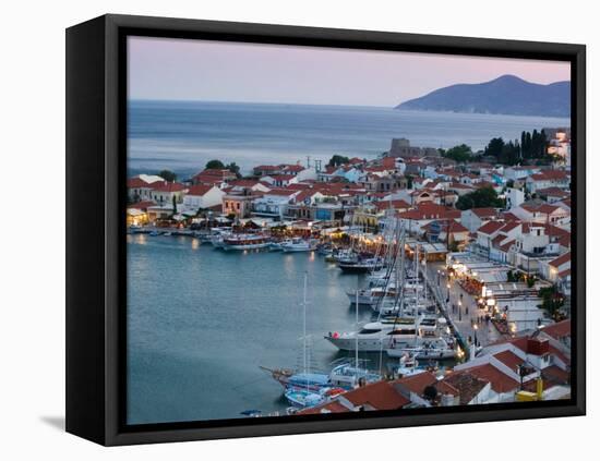 Harbor View, Pythagorio, Samos, Aegean Islands, Greece-Walter Bibikow-Framed Stretched Canvas