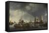 Harbor with Sailboats and Ferry Boat-Hendrick Jacobsz Dubbels-Framed Stretched Canvas