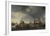 Harbor with Sailboats and Ferry Boat-Hendrick Jacobsz Dubbels-Framed Art Print