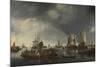 Harbor with Sailboats and Ferry Boat-Hendrick Jacobsz Dubbels-Mounted Art Print