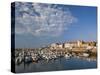 Harborfront Buildings, Gijon, Spain-Walter Bibikow-Stretched Canvas