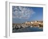 Harborfront Buildings, Gijon, Spain-Walter Bibikow-Framed Premium Photographic Print