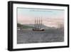 Harborview of Bay and Mt. Tamalpais - San Francisco, CA-Lantern Press-Framed Art Print