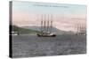 Harborview of Bay and Mt. Tamalpais - San Francisco, CA-Lantern Press-Stretched Canvas