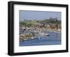 Harbour, Abbey and St. Mary's Church, Whitby, Yorkshire, England, UK, Europe-Michael Short-Framed Photographic Print