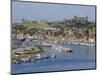 Harbour, Abbey and St. Mary's Church, Whitby, Yorkshire, England, UK, Europe-Michael Short-Mounted Photographic Print