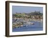 Harbour, Abbey and St. Mary's Church, Whitby, Yorkshire, England, UK, Europe-Michael Short-Framed Photographic Print