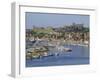 Harbour, Abbey and St. Mary's Church, Whitby, Yorkshire, England, UK, Europe-Michael Short-Framed Photographic Print