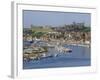 Harbour, Abbey and St. Mary's Church, Whitby, Yorkshire, England, UK, Europe-Michael Short-Framed Photographic Print