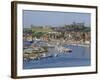 Harbour, Abbey and St. Mary's Church, Whitby, Yorkshire, England, UK, Europe-Michael Short-Framed Photographic Print