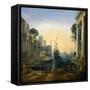 Harbour' after Claude Lorraine, C1820-Clause Lorraine-Framed Stretched Canvas