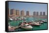 Harbour and Architecture, the Pearl, Doha, Qatar, Middle East-Frank Fell-Framed Stretched Canvas