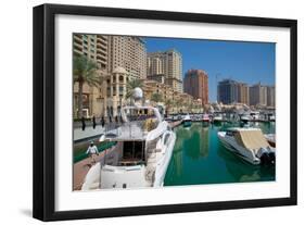 Harbour and Architecture, the Pearl, Doha, Qatar, Middle East-Frank Fell-Framed Photographic Print