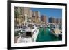 Harbour and Architecture, the Pearl, Doha, Qatar, Middle East-Frank Fell-Framed Photographic Print