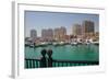 Harbour and Architecture, the Pearl, Doha, Qatar, Middle East-Frank Fell-Framed Photographic Print