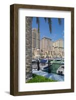 Harbour and Architecture, the Pearl, Doha, Qatar, Middle East-Frank Fell-Framed Photographic Print