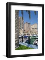 Harbour and Architecture, the Pearl, Doha, Qatar, Middle East-Frank Fell-Framed Photographic Print