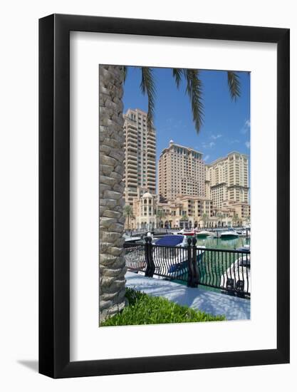 Harbour and Architecture, the Pearl, Doha, Qatar, Middle East-Frank Fell-Framed Photographic Print