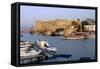 Harbour and Castle, Kyrenia (Girne), North Cyprus-Peter Thompson-Framed Stretched Canvas