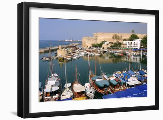 Harbour and Castle, Kyrenia (Girne), North Cyprus-Peter Thompson-Framed Premium Photographic Print