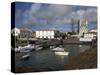 Harbour and Church, Madalena, Pico, Azores, Portugal, Atlantic, Europe-Ken Gillham-Stretched Canvas